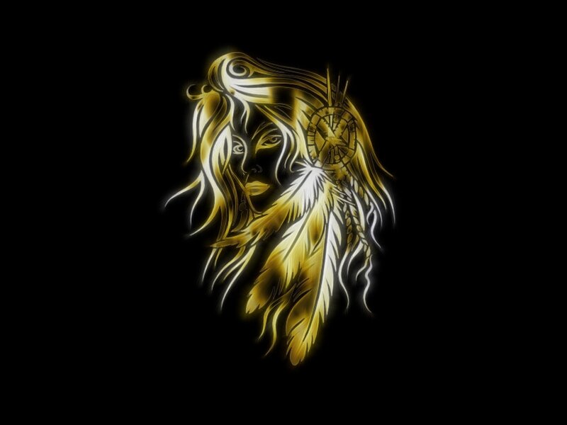 Glowing Golden Woman