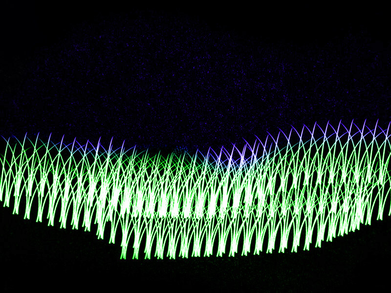 Glowing Grass Lines