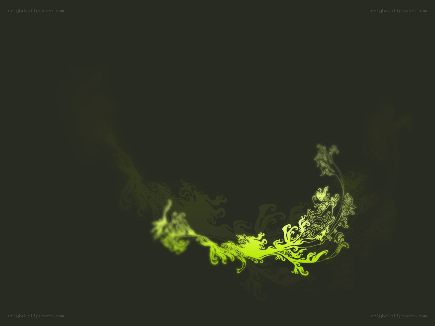 glowing green abstract design