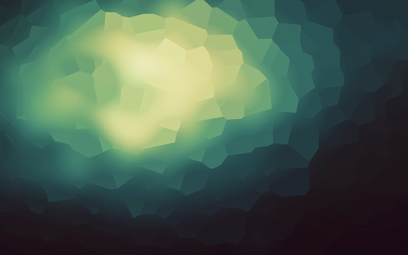 Glowing Green Abstract Shape — Mysterious
