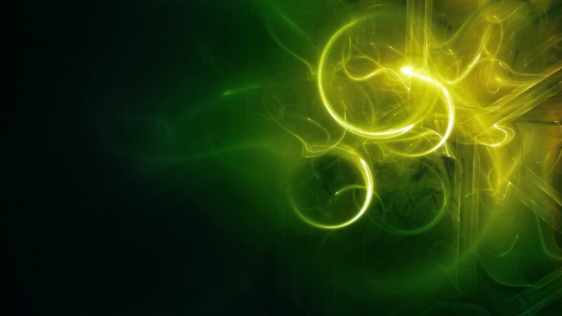 Glowing Green and Yellow Swirls — Energetic