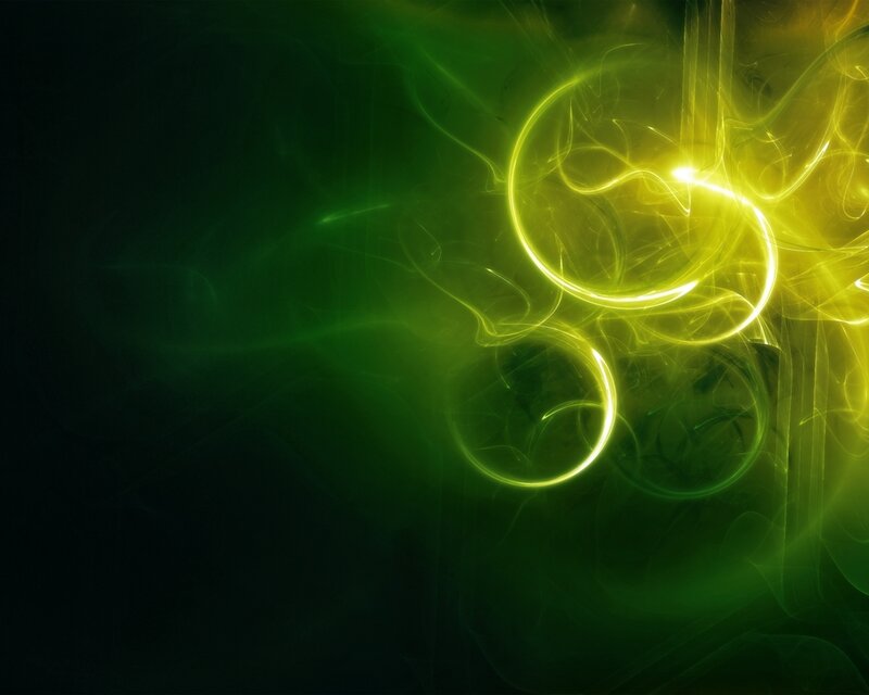 Glowing Green and Yellow Swirls