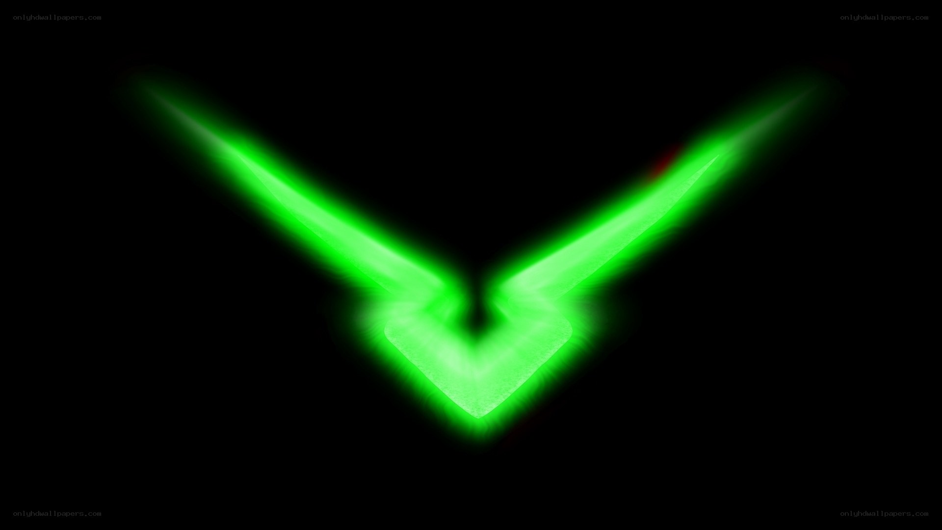 glowing green arrow symbol