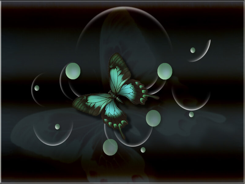 Glowing Green Butterfly — Mystical
