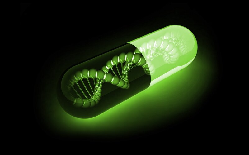 Glowing Green Capsule