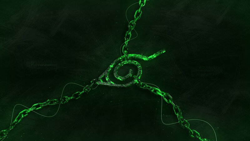 Glowing Green Chain Symbol