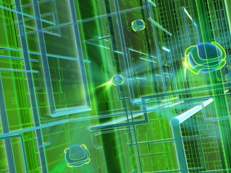 Glowing Green Circuitry