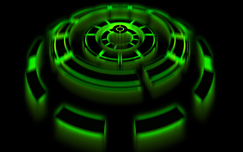 Glowing Green Circular Object