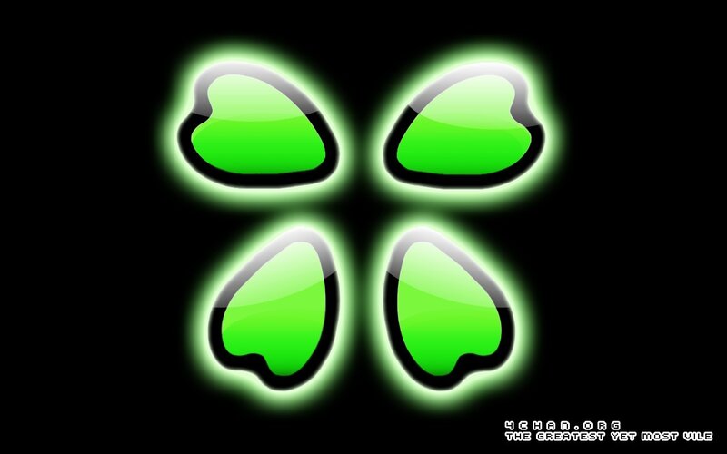 glowing green clover logo