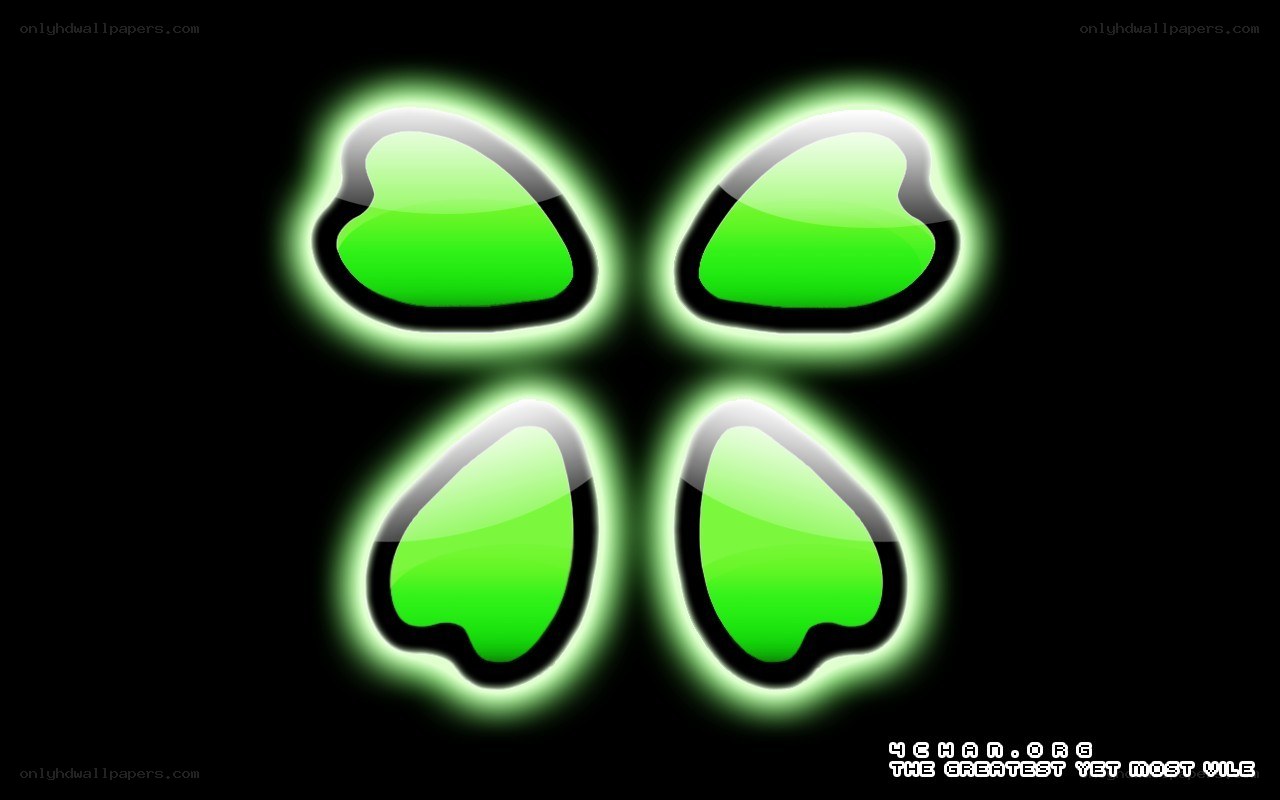 glowing green clover logo