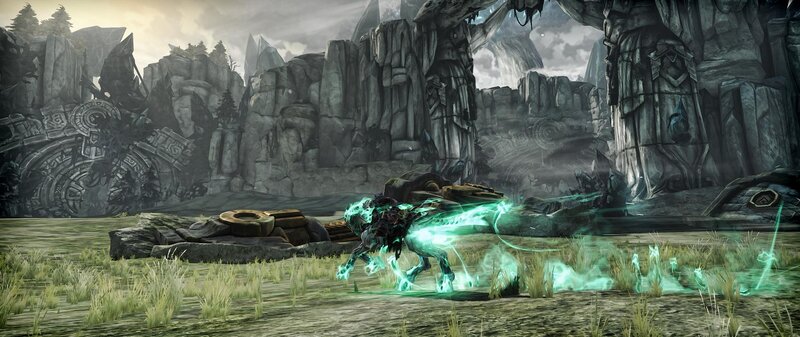 Glowing Green Creature — Dramatic