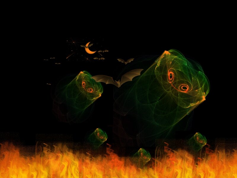 Glowing Green Creatures