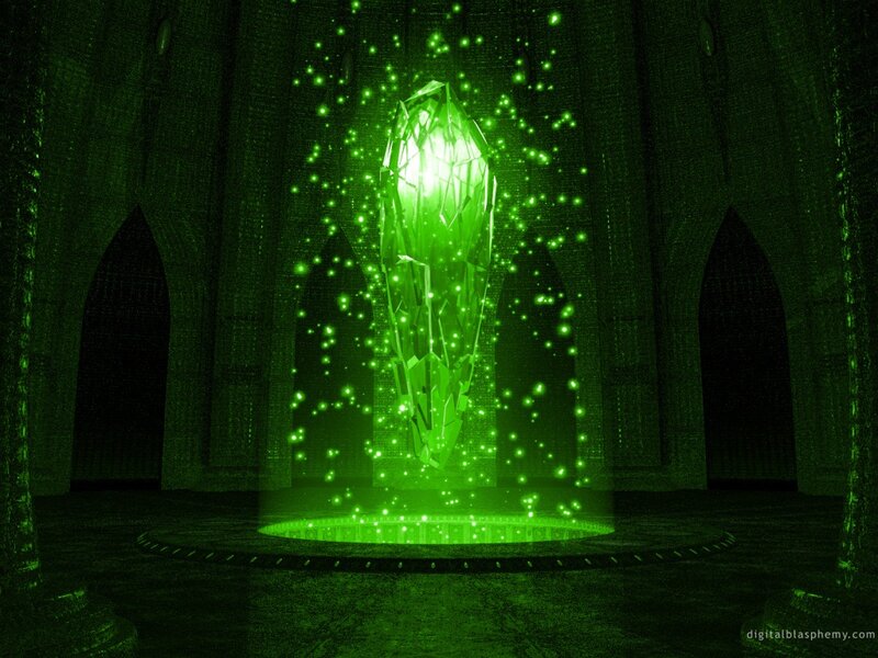 Glowing Green Crystal