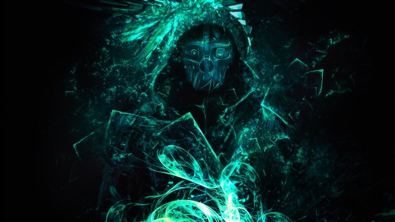 glowing green digital entity