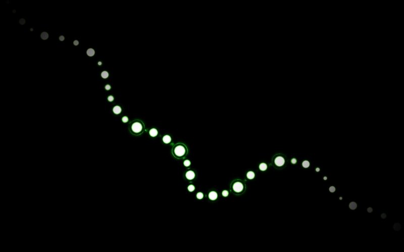Glowing Green Dots