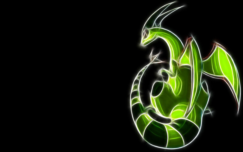 glowing green dragon