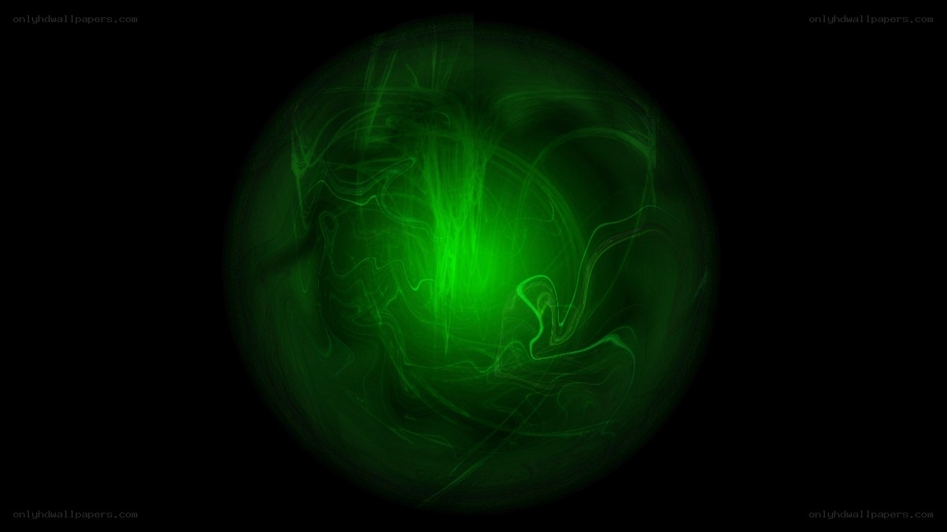 glowing green energy sphere