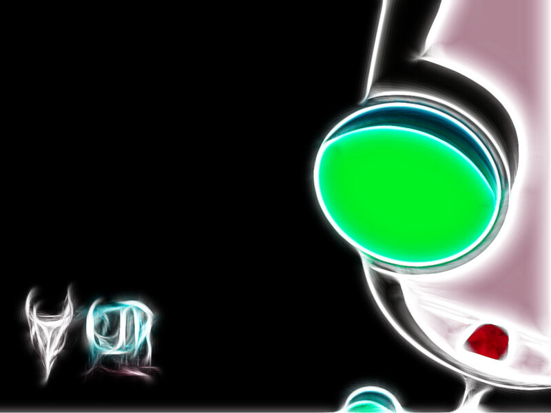 glowing green eye abstract
