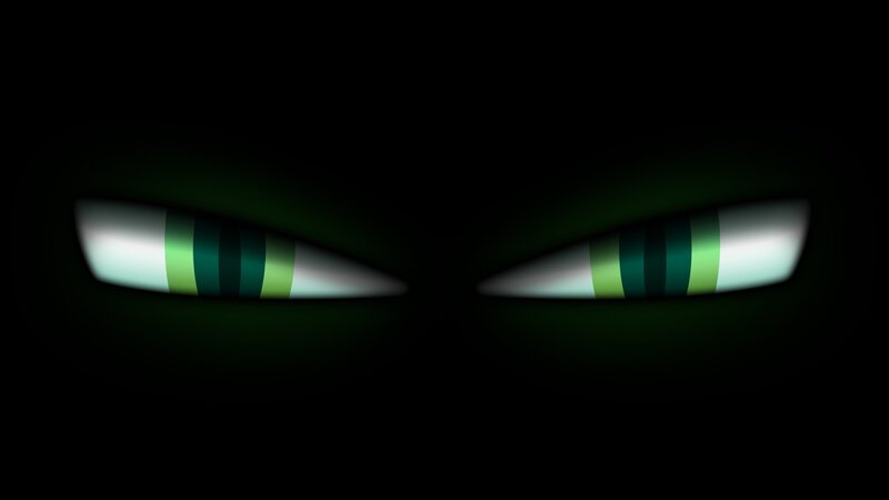 Glowing Green Eyes — Menacing