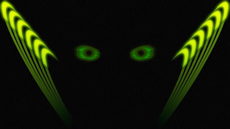 Glowing Green Eyes — Mysterious