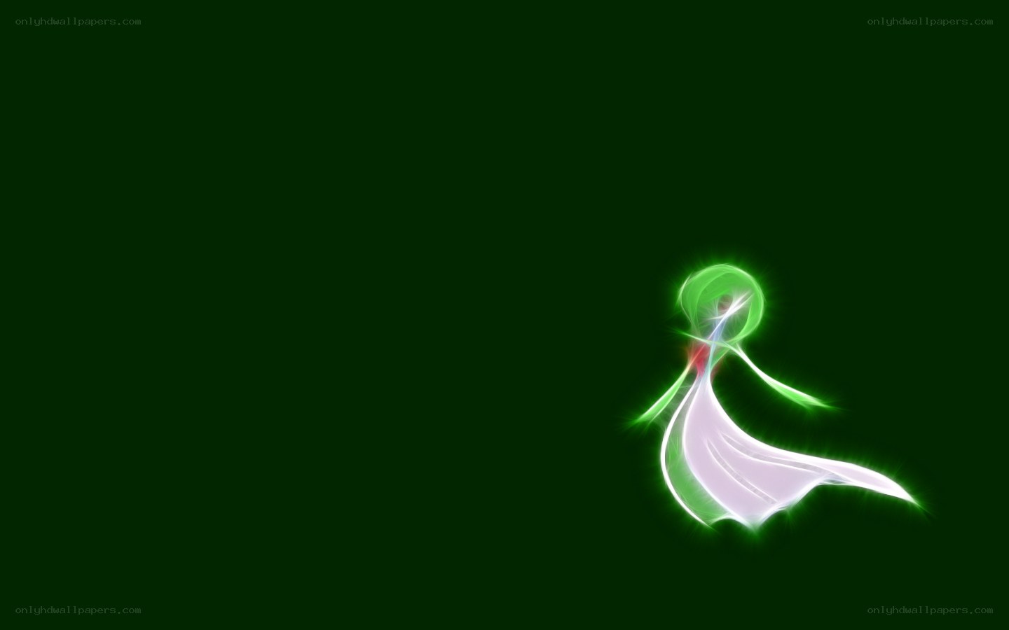 glowing green figure