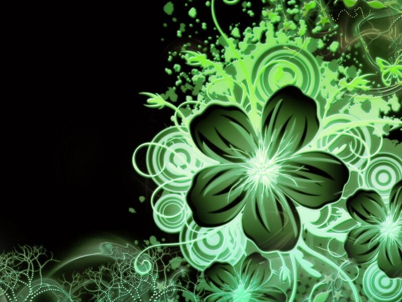 Glowing Green Flower — Energetic