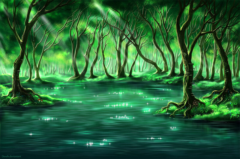 Glowing Green Forest