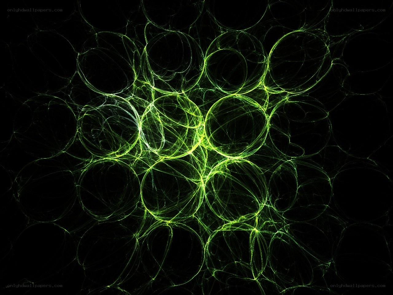 glowing green fractal pattern