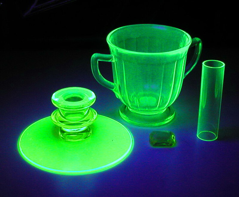 Glowing Green Glassware