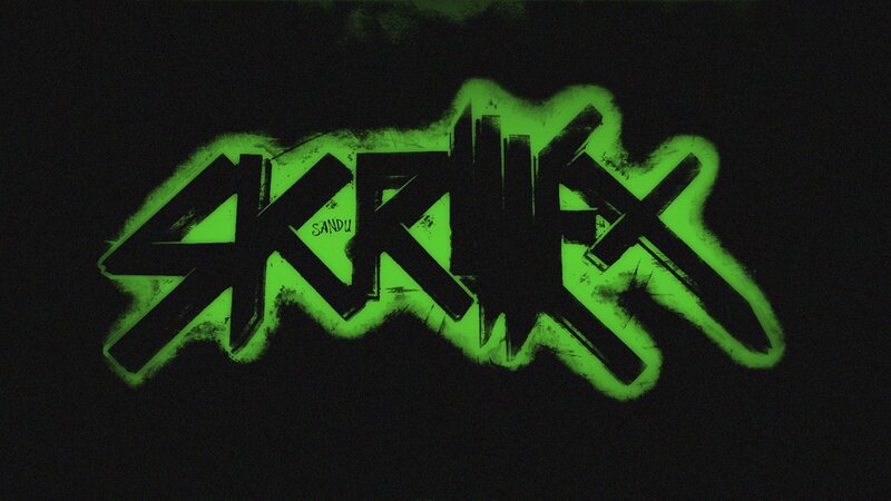 glowing green graffiti text