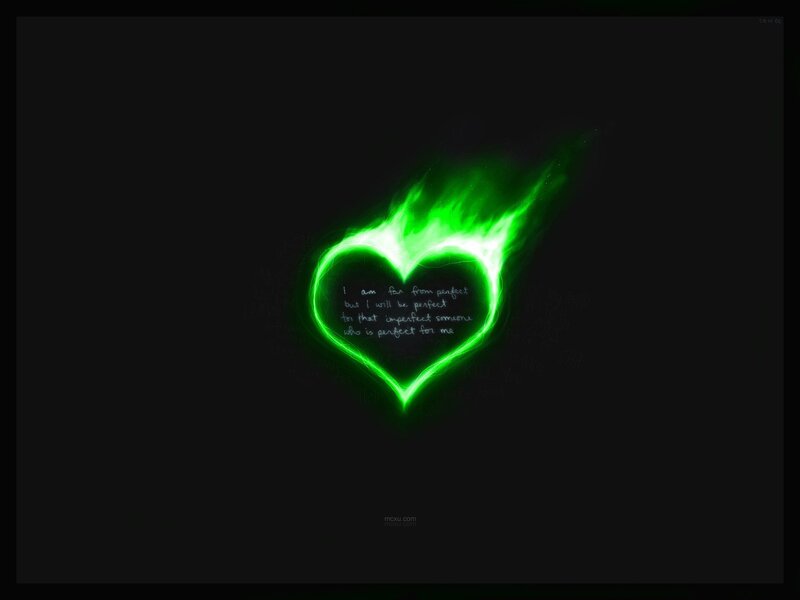 Glowing Green Heart — Dramatic, Digital Art
