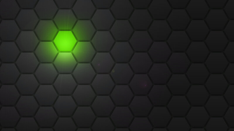 glowing green hexagon pattern