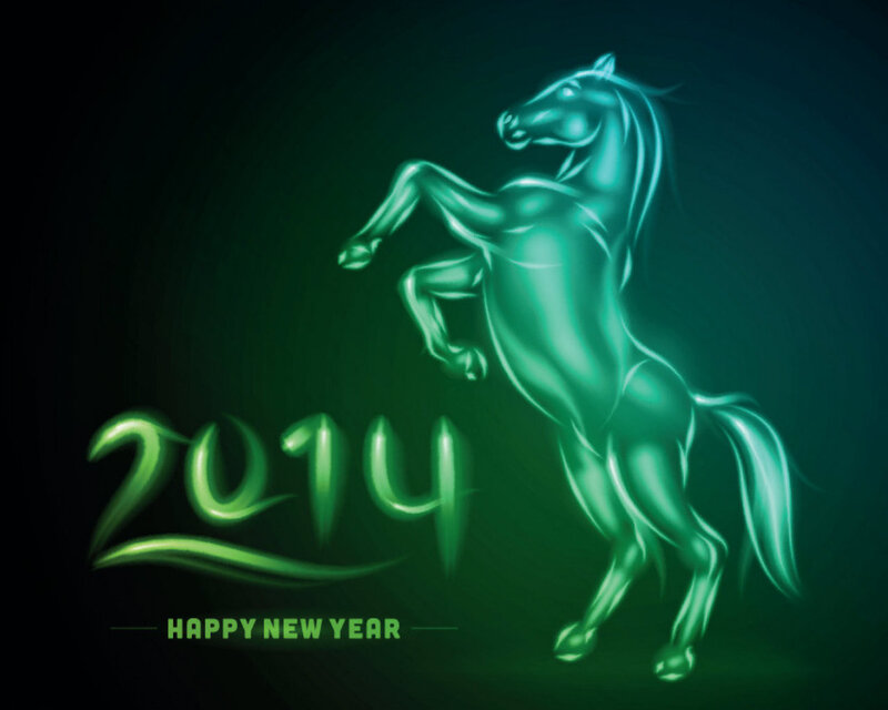 Glowing Green Horse — Celebratory
