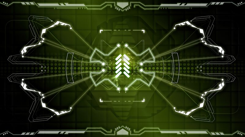 Glowing Green Interface — Futuristic