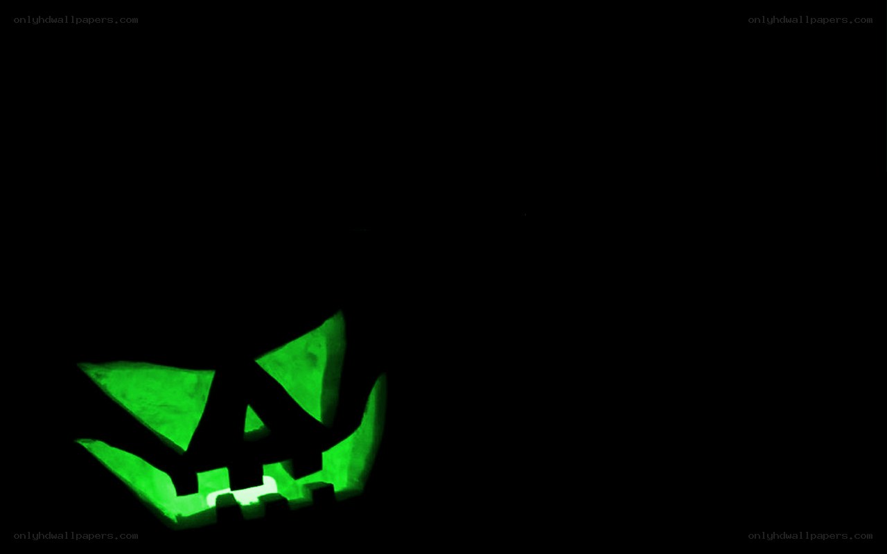 glowing green jack-o-lantern