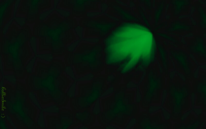 Glowing Green Leaf — Mysterious