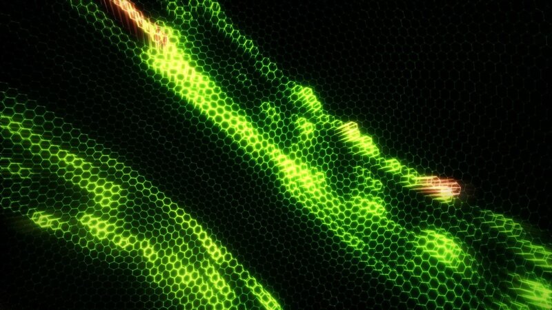 Glowing Green Lines — Futuristic
