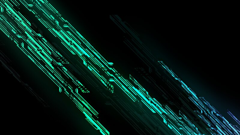 Glowing Green Lines — Technological