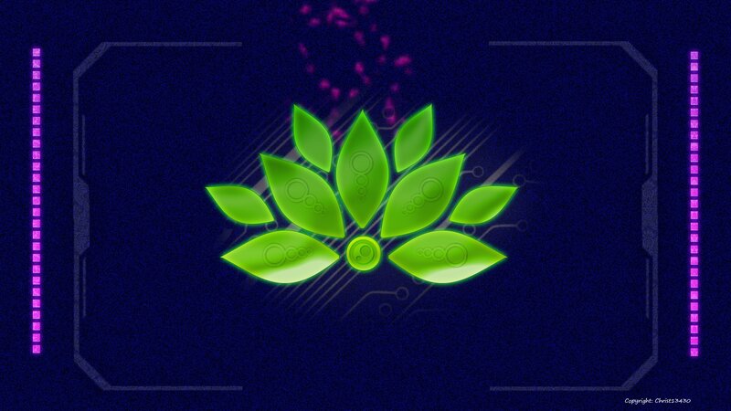 Glowing Green Lotus