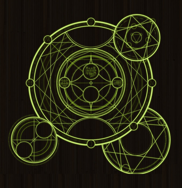 glowing green magical symbol