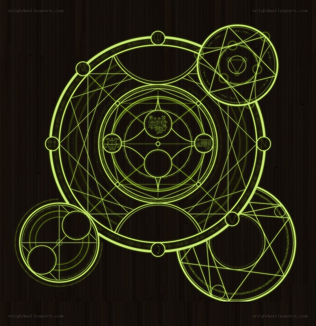 glowing green magical symbol