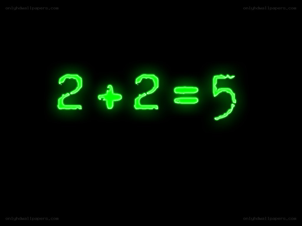 glowing green math equation