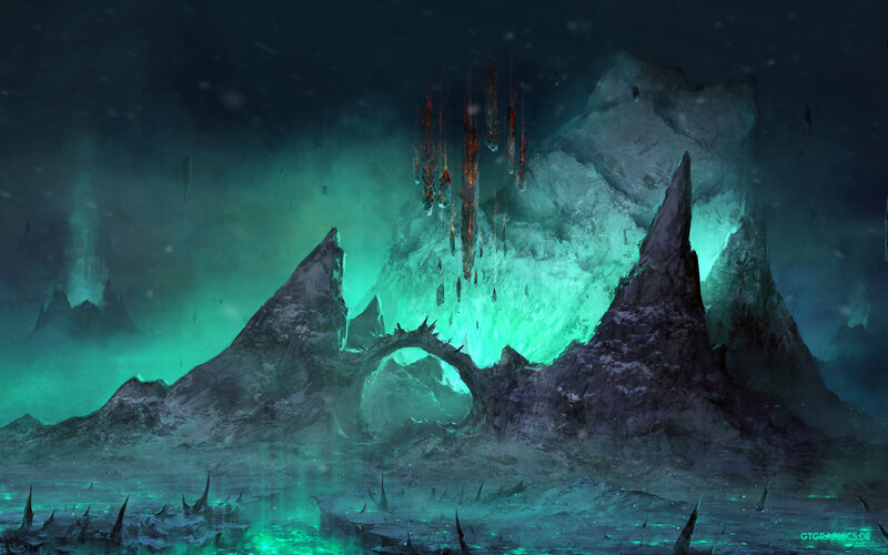 Glowing Green Mountain