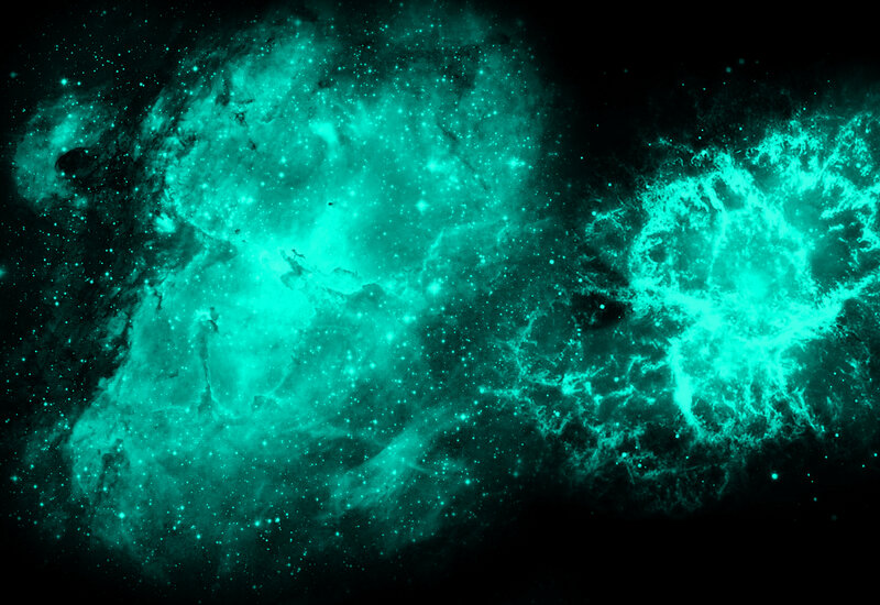 glowing green nebula