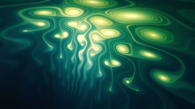 Glowing Green Patterns