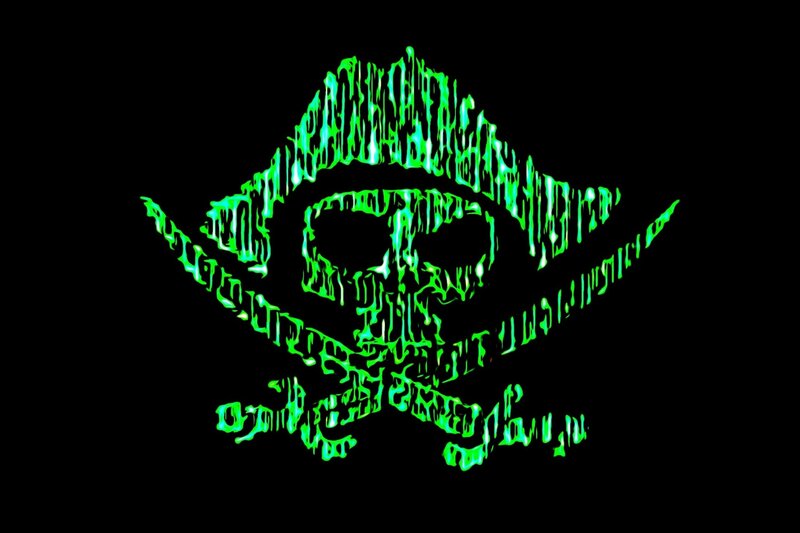 glowing green pirate flag