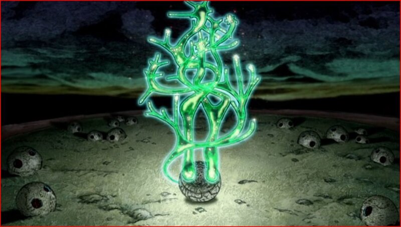 glowing green plant with eyes