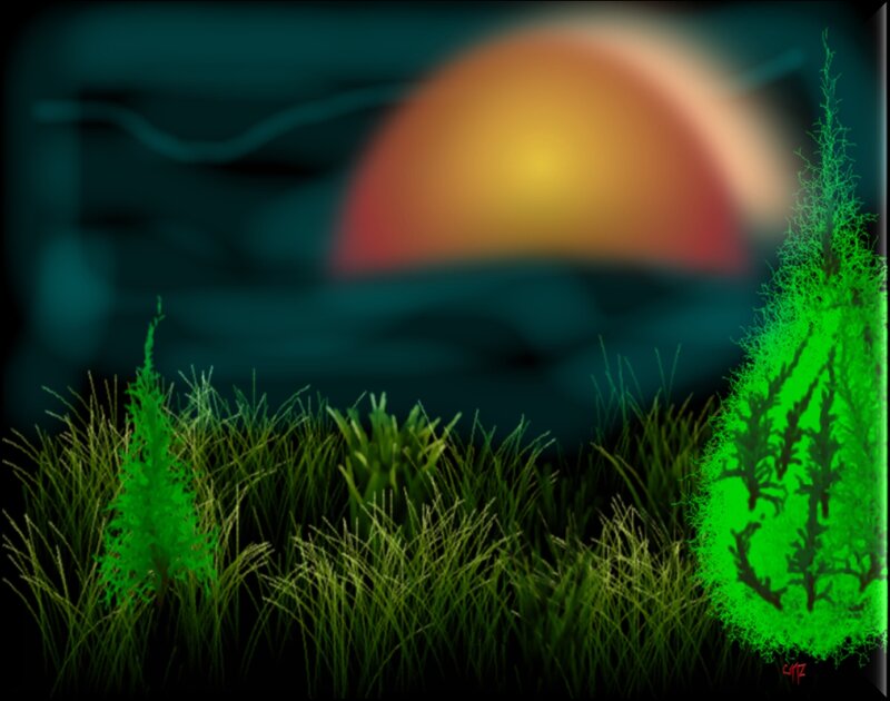 Glowing Green Plants