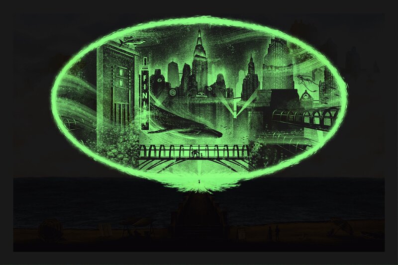 Glowing Green Projection