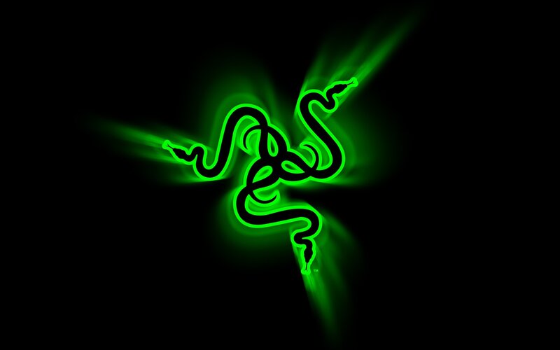 Glowing Green Razer Logo